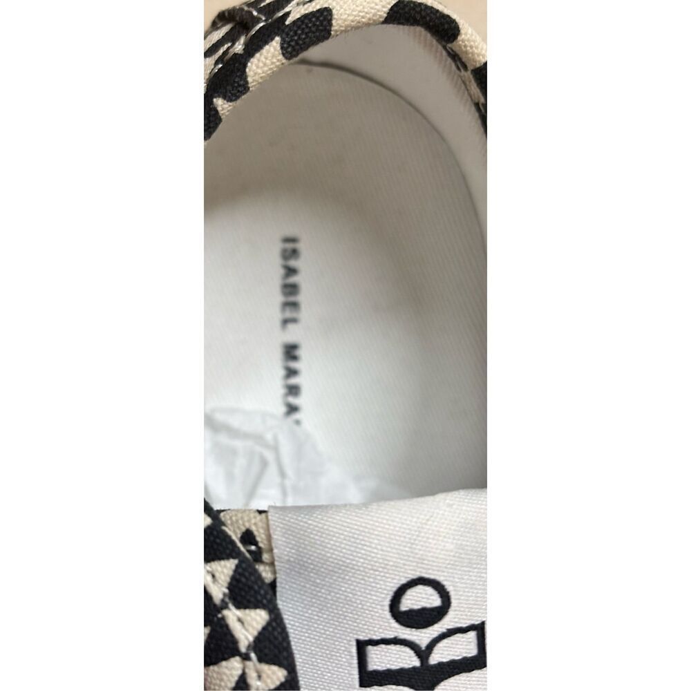 Isabel Marant “Binkoo” Jane White & Black Canvas Sneakers NWB Size 36 - Picture 8 of 9